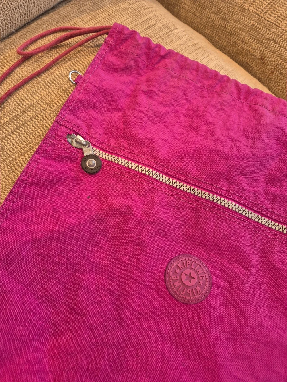 Kipling Fuchsia Drawstring Backpack - Picture 3 of 3